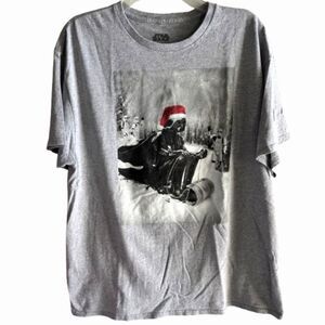Darth Vader /Storm Troopers Holiday Festive Star Wars Gray Man XL SS T-Shirt #D
